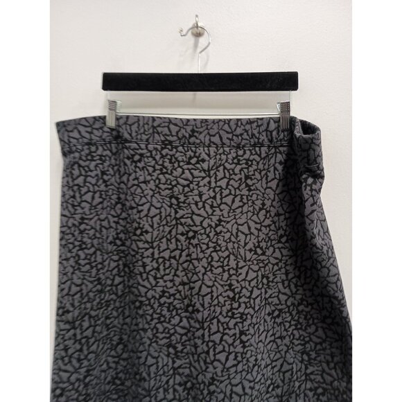 Susan Graver Womens Pencil Skirt Size 1X Gray Black Knit Textured Carrier Office - Picture 2 of 7